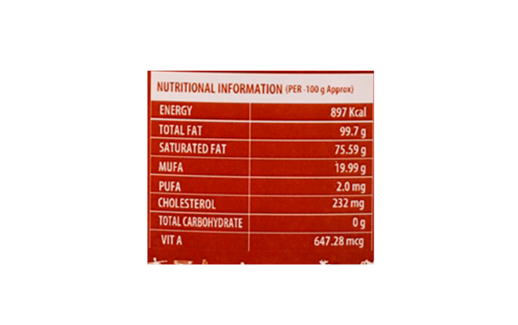 Just Organik 100% Pure Desi Cow Ghee    Jar  1 kilogram